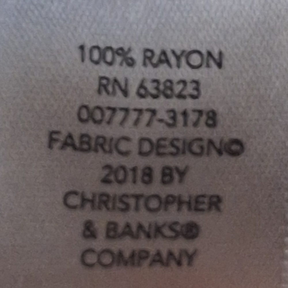 CHRISTOPHER & BANKS Blue and Green Patterned Casual Shirt - Picture 6 of 6